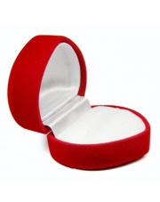 Czerwone klasyczne pudełko na pierścionek lub obrączki